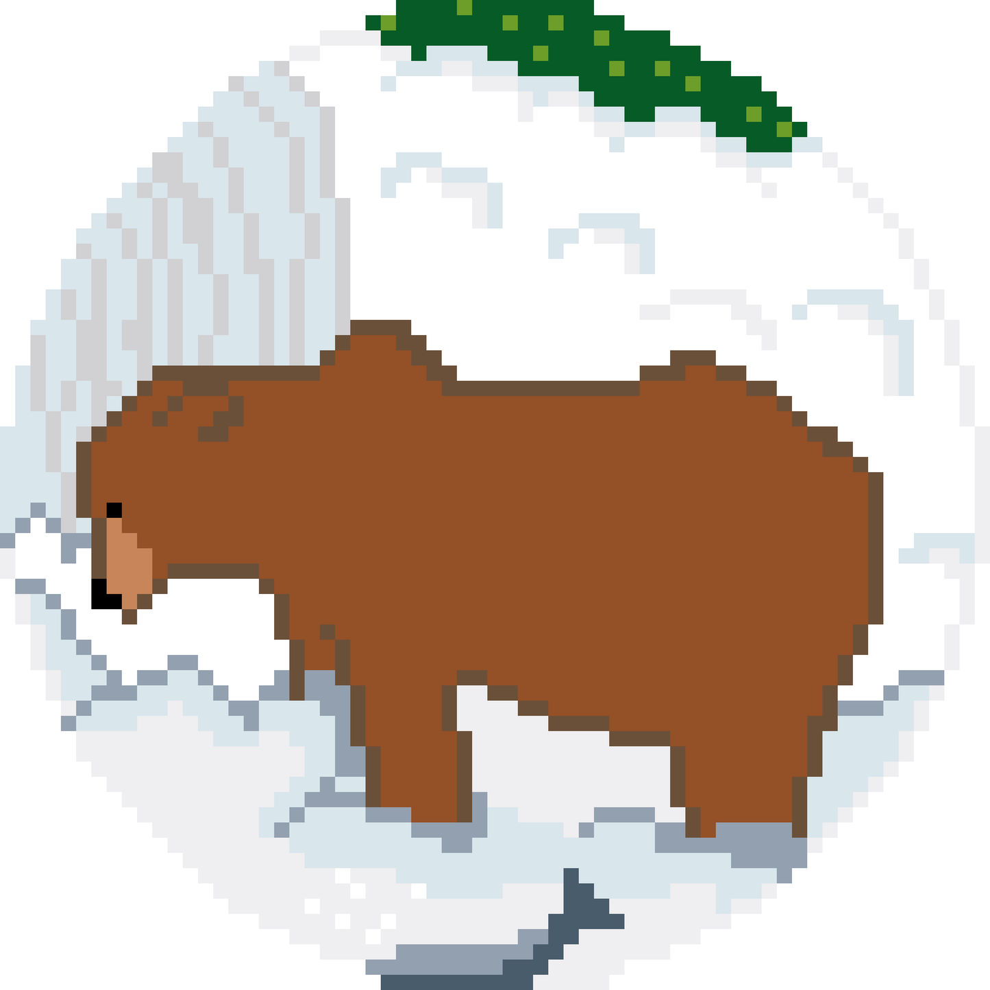 Brooks Falls - bear in falls