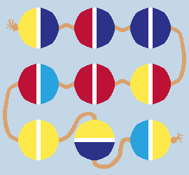 Round bobber pillow - large primary