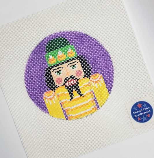 Candy nutcracker round - candy corn