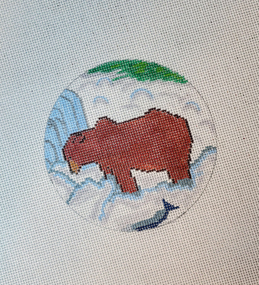 Brooks Falls - bear in falls