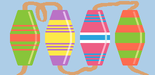 Oval lobster buoy large bolster - spring colors