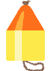 Orange and yellow fat buoy