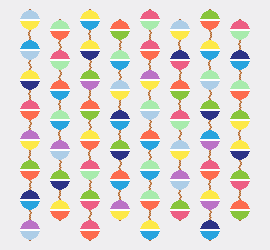 Round bobber pillow - multicolor