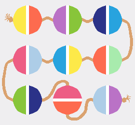 Round bobber pillow - large multi